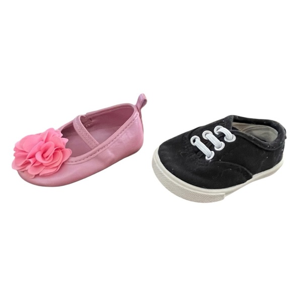 Other - Pink Ballet Shoes and Black Sneakers Kids Shoes Set Size 2